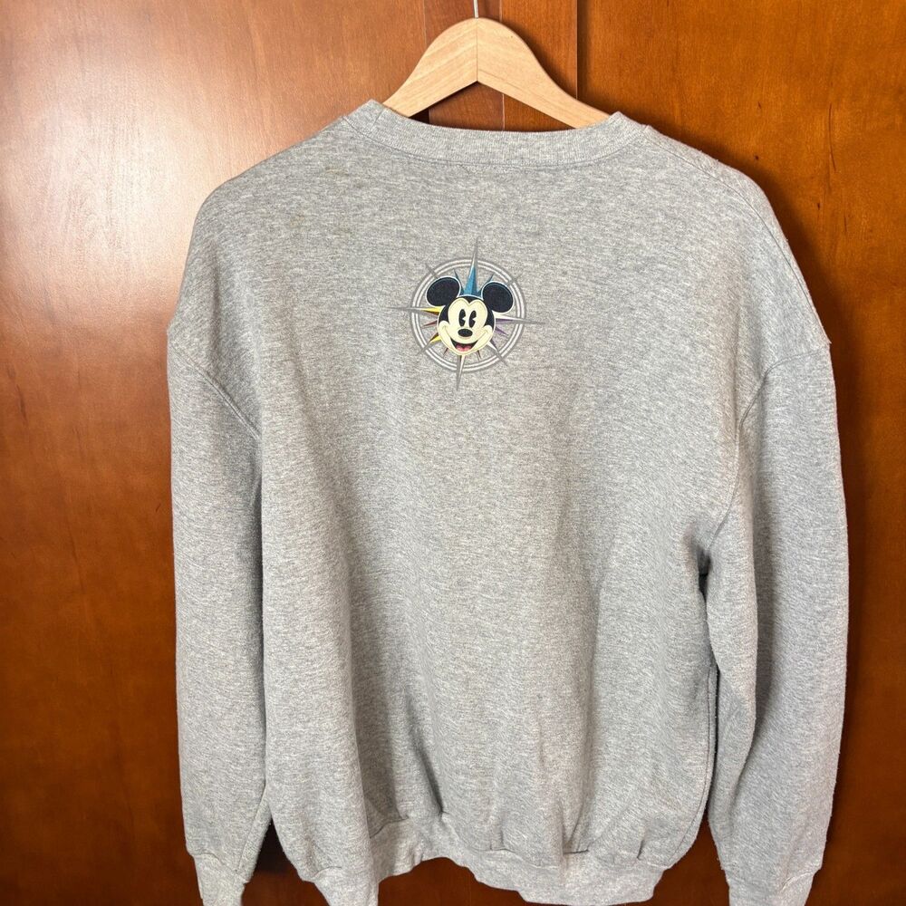 DISNEY PARKS Gray Crewneck Sweatshirt Unisex Size Large Front and Back Graphics - Picture 7 of 7